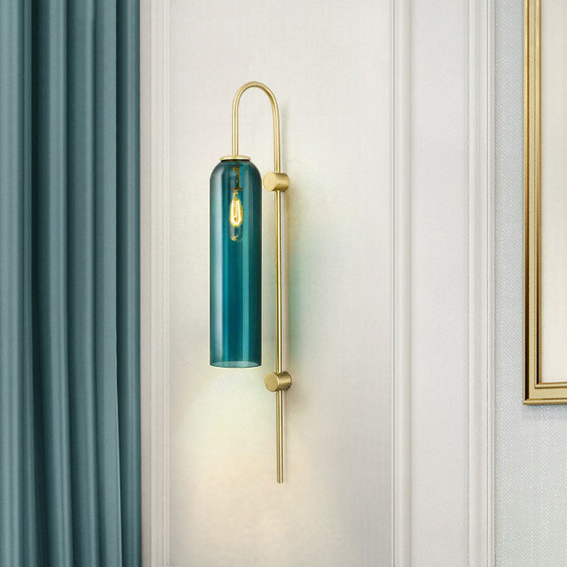 BowLift | Retro Tubular Wall Mount Light Glass 1 Head Living Room Gooseneck Wall Lighting Fixture