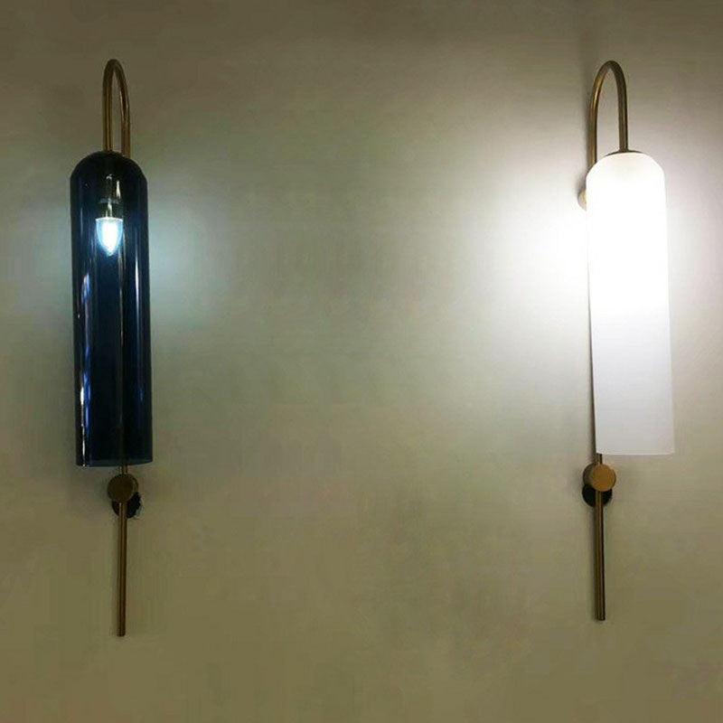 BowLift | Retro Tubular Wall Mount Light Glass 1 Head Living Room Gooseneck Wall Lighting Fixture