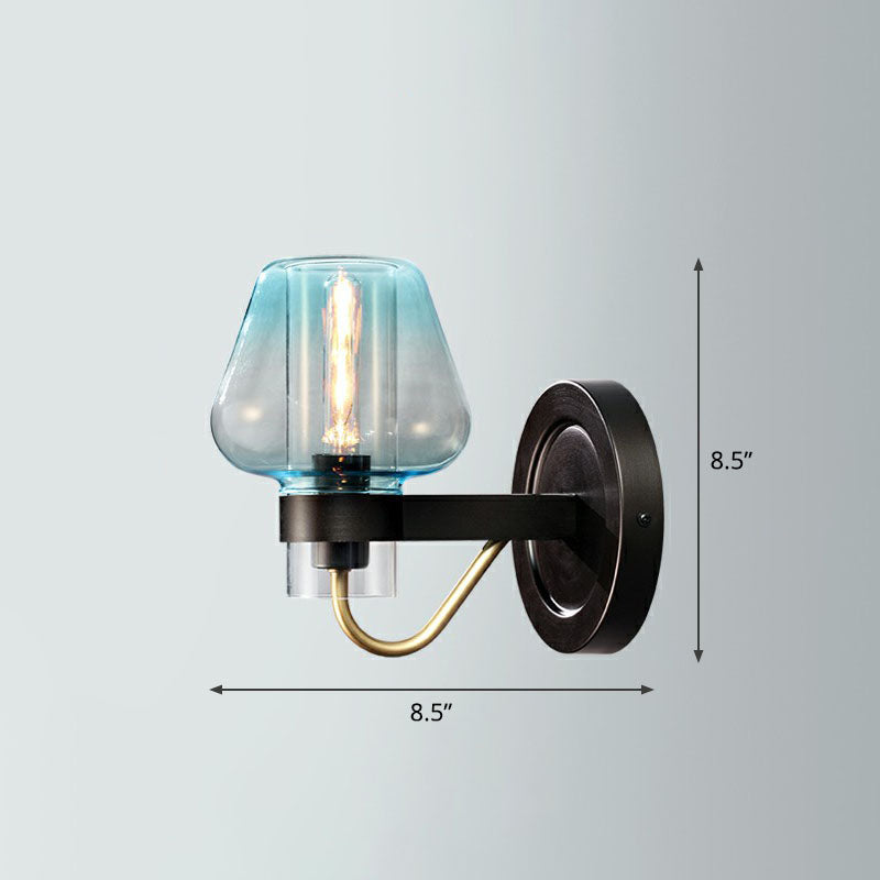 BowLift | Conical Veranda Wall-Mounted Lighting Glass 1-Light Post-Modern Wall Mount Fixture