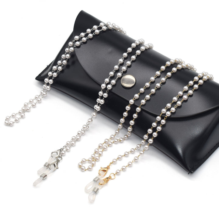 Elegant Double-Strand Pearl Eyewear Chain Bowlift