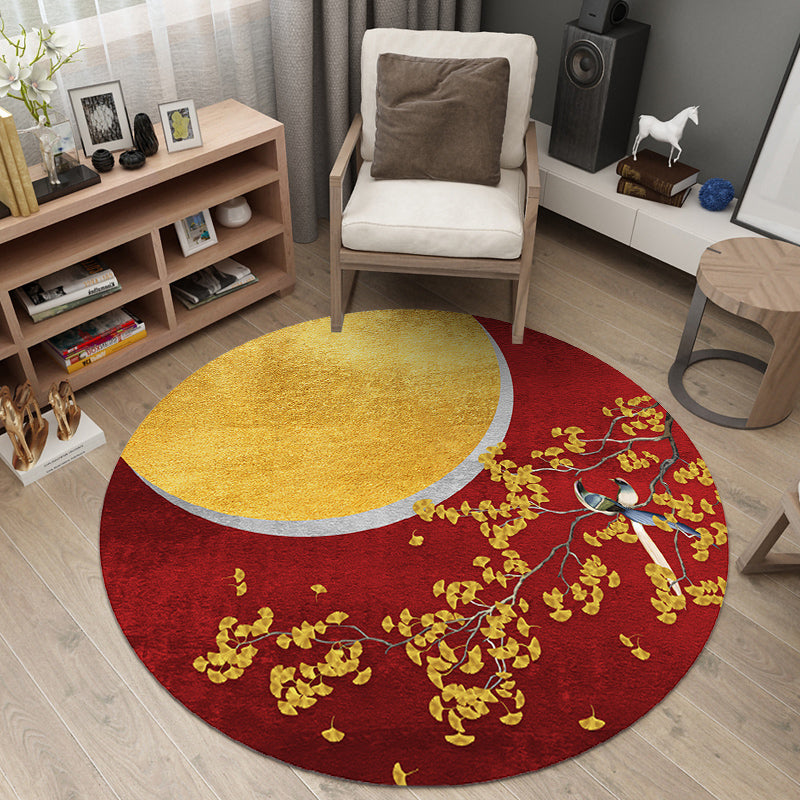 BowLift | Majestic Oriental Carpet Multi Colored Print Rug Pet-friendly Non-slip Background Rug for Study Room