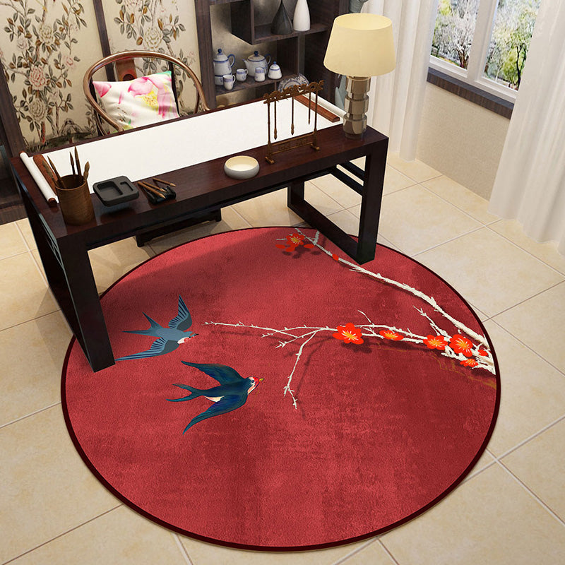 BowLift | Majestic Oriental Carpet Multi Colored Print Rug Pet-friendly Non-slip Background Rug for Study Room