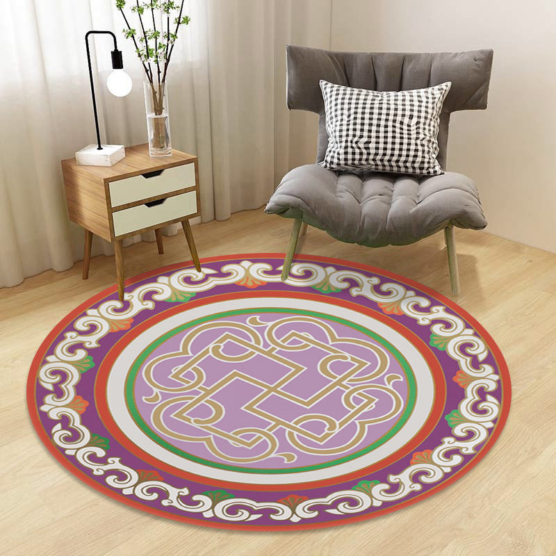BowLift | Chinoiserie Floral Rug Multicolor Polypropylene Rug Pet Friendly Non-Slip Back Stain Resistant Rug for the Drawing Room