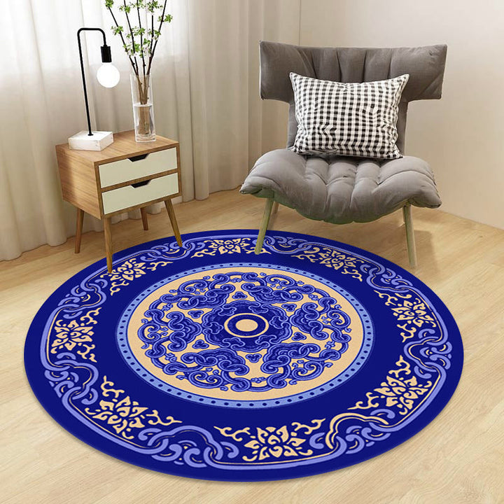 BowLift | Chinoiserie Floral Rug Multicolor Polypropylene Rug Pet Friendly Non-Slip Back Stain Resistant Rug for the Drawing Room
