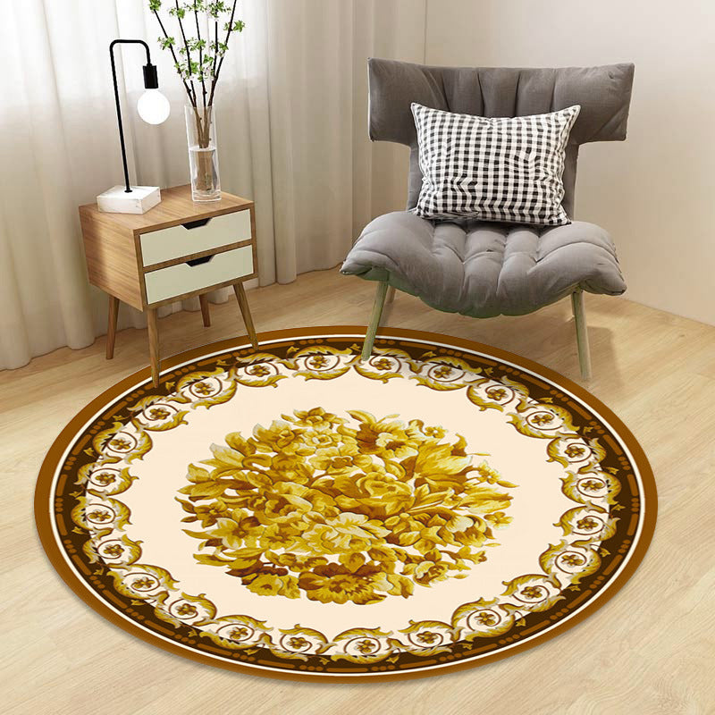 BowLift | Chinoiserie Floral Rug Multicolor Polypropylene Rug Pet Friendly Non-Slip Back Stain Resistant Rug for the Drawing Room
