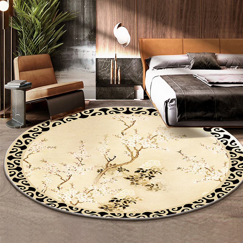 BowLift | Classic Flower and Bird Carpet Multicolor Chinese Carpet Synthetic Non-Slip Back Stain-Resistant Carpet for Deco