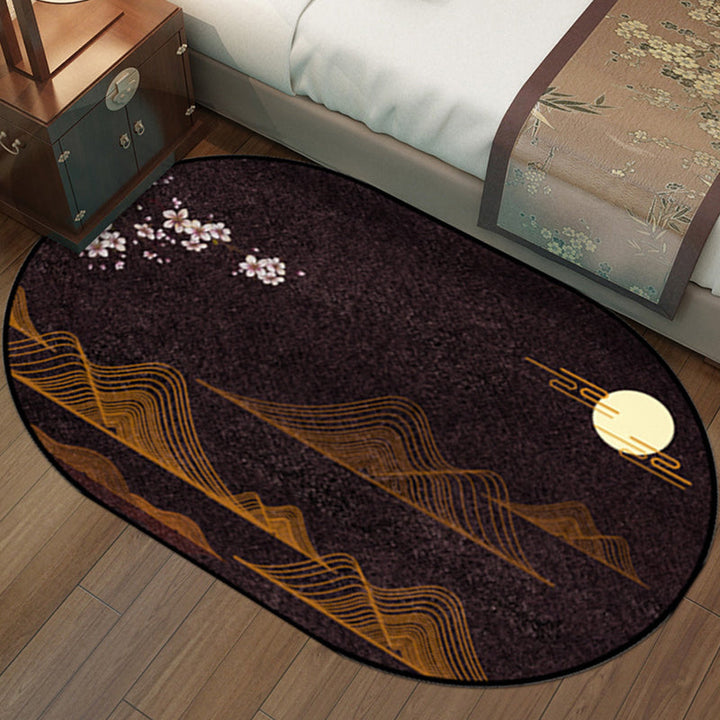BowLift | Multi-Color Chinoiserie Area Rug Synthetic Flower and Bird Print Rug Non-Slip Back Pet-Friendly Rug for Bedroom