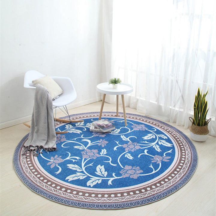 BowLift | Chinese Landscape Print Rug Multicolor Polypropylene Rug Anti-Skid Back Stain Resistant Pet Friendly Rug for the Living Room