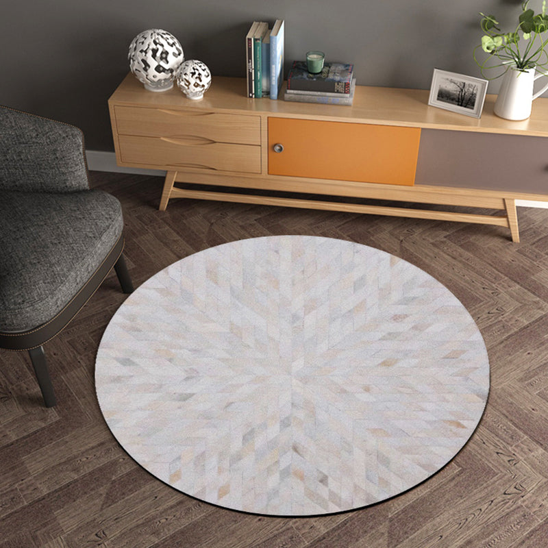 Multicolor Wood Look Geometric Carpet Cowhide Modern Carpet Stain Resistant Non-Slip Back Carpet for Home | Bowlift