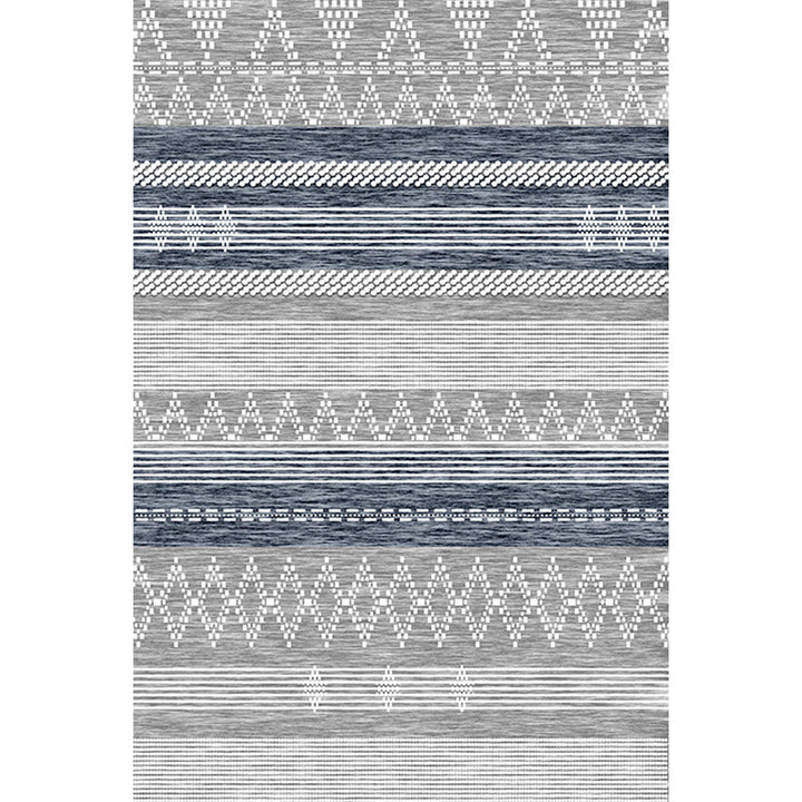 BowLift | Primitive Tribal Rug Multicolor Geometry Rug Non-Slip Back Washable Stain Resistant Rug for Bedroom