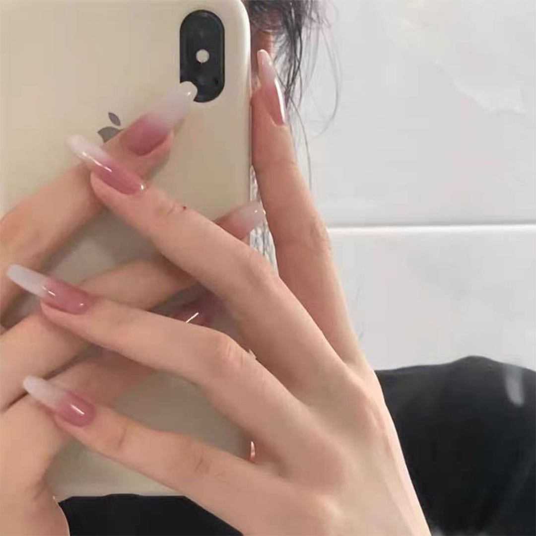 Artful nail extensions with ombre design Bowlift