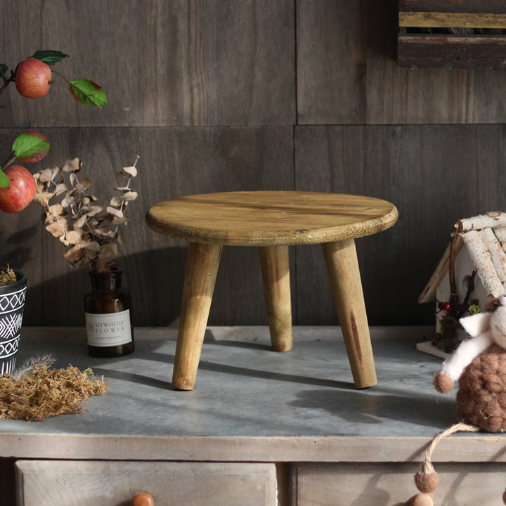 Stylish wooden footstool Bowlift