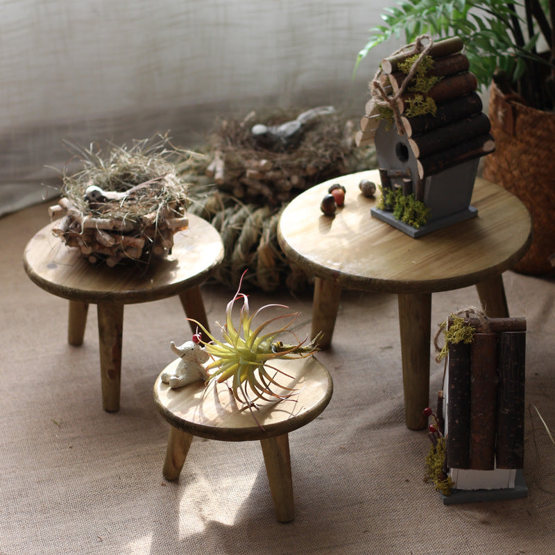 Stylish wooden footstool Bowlift