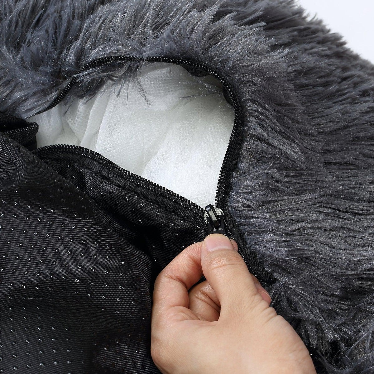 BowLift | Calming Faux Fur Washable Dog Bed Cushion