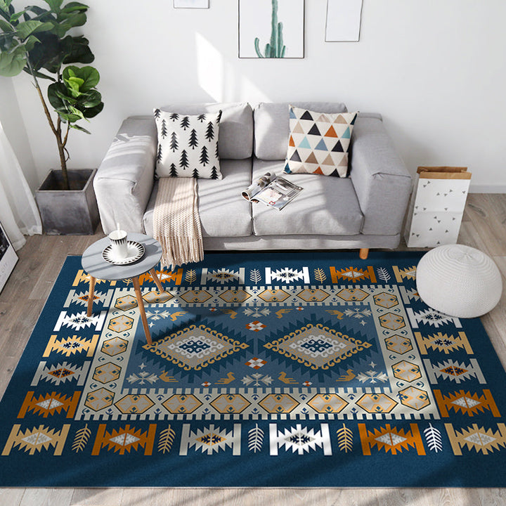 BowLift | Southwest Tribal Print Rug Multicolor Polypropylene Rug Non-Slip Pet Friendly Washable Rug for the Living Room
