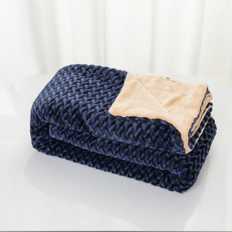 Women's cuddly blanket with elegant cable pattern Bowlift