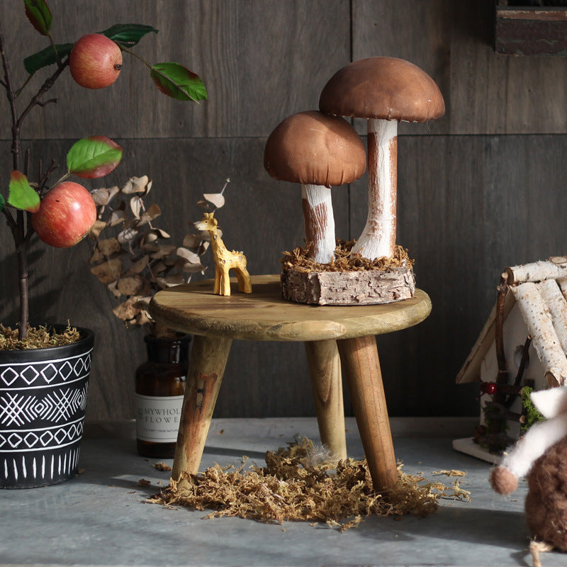 Stylish wooden footstool Bowlift