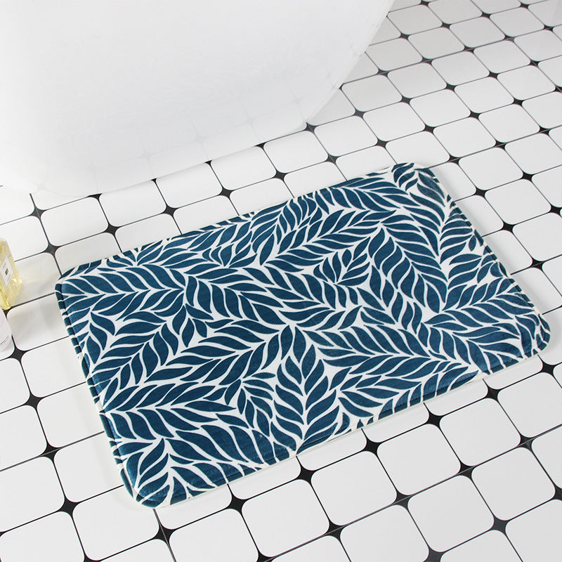 Contemporary Striped Bathroom Mat Bowlift