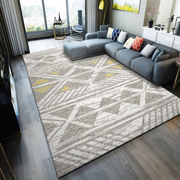Fashion Modernism Rug Multicolored geometric rug Stain resistant Machine washable non-slip backing Rug for the family room | Bowlift
