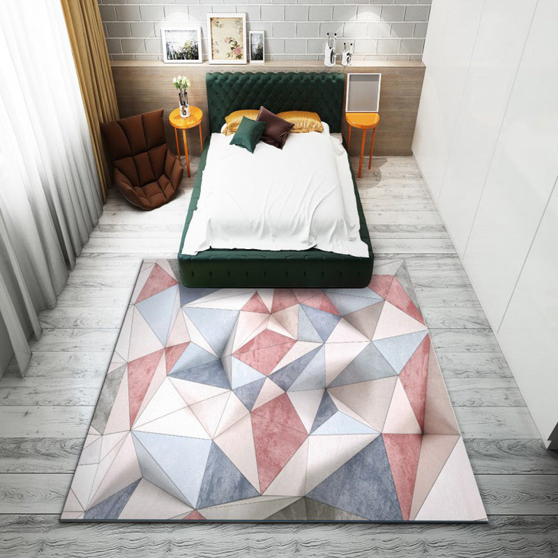 Fashion Modernism Rug Multicolored geometric rug Stain resistant Machine washable non-slip backing Rug for the family room | Bowlift