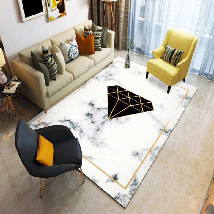 Fashion Modernism Rug Multicolored geometric rug Stain resistant Machine washable non-slip backing Rug for the family room | Bowlift