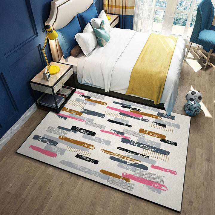 Fashion Modernism Rug Multicolored geometric rug Stain resistant Machine washable non-slip backing Rug for the family room | Bowlift
