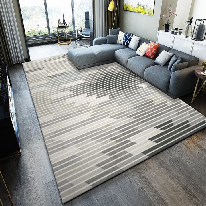 Fashion Modernism Rug Multicolored geometric rug Stain resistant Machine washable non-slip backing Rug for the family room | Bowlift