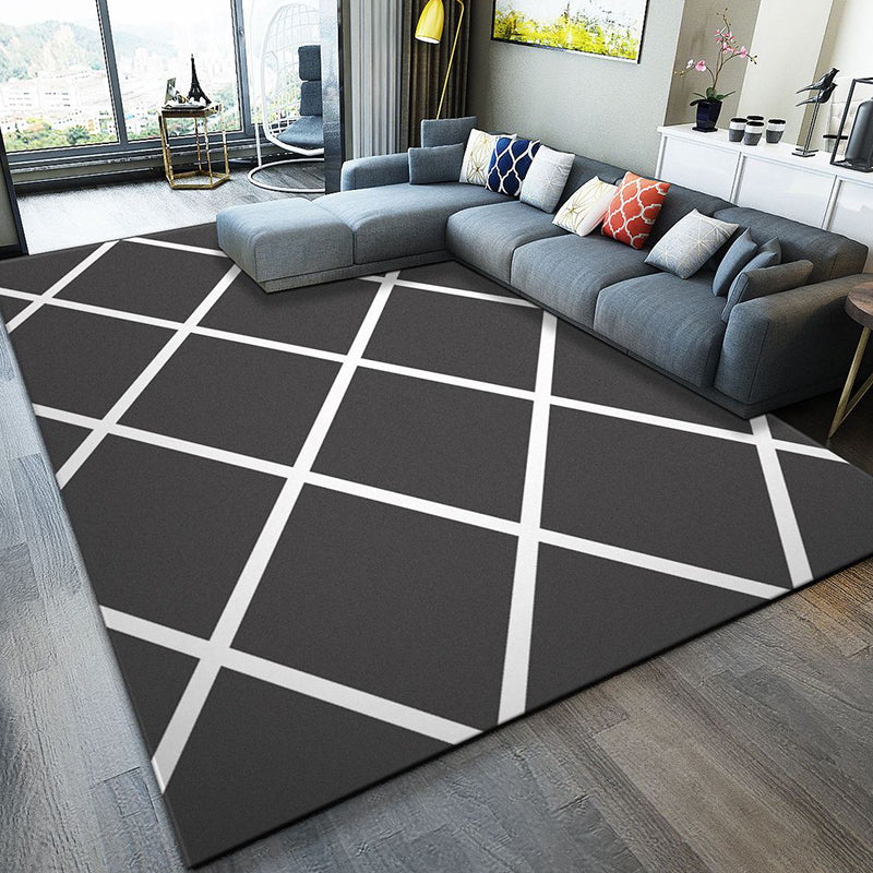 Fashion Modernism Rug Multicolored geometric rug Stain resistant Machine washable non-slip backing Rug for the family room | Bowlift