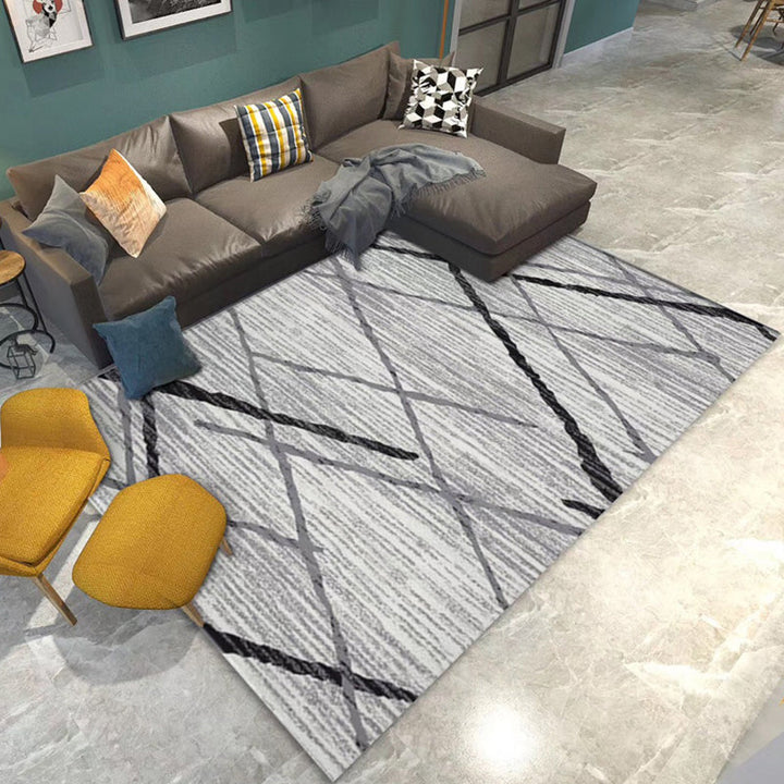 Fashion Modernism Rug Multicolored geometric rug Stain resistant Machine washable non-slip backing Rug for the family room | Bowlift