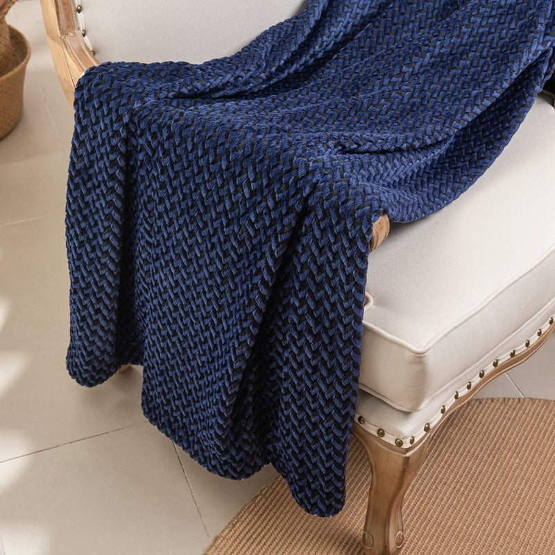 Women's cuddly blanket with elegant cable pattern Bowlift
