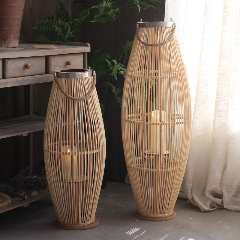Stylish lantern made of woven material Bowlift