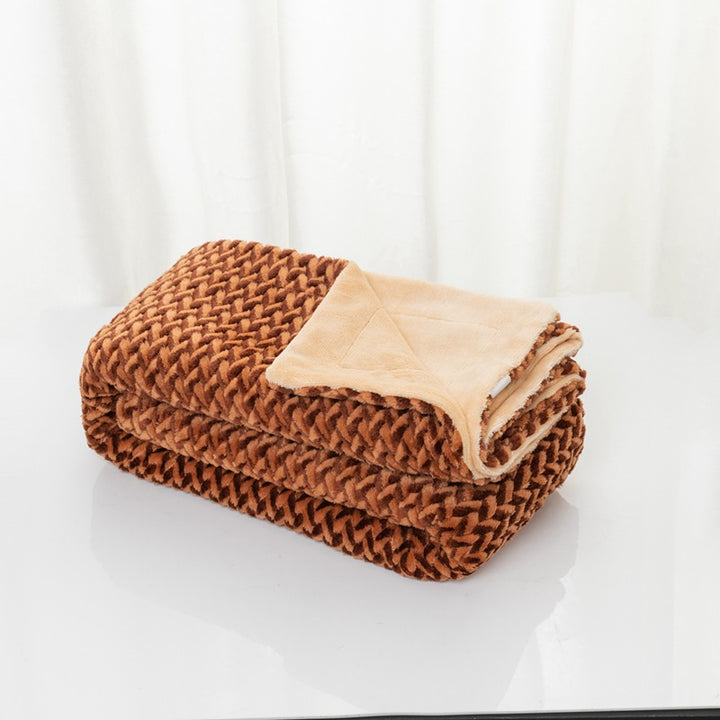 Women's cuddly blanket with elegant cable pattern Bowlift