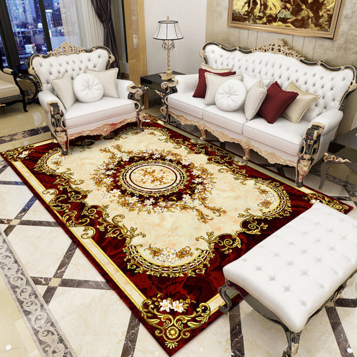 BowLift | Olden Floral Pattern Carpet Multicolored Polyester Indoor Rug Non-Slip Backing Pet Friendly Rug for Living Room