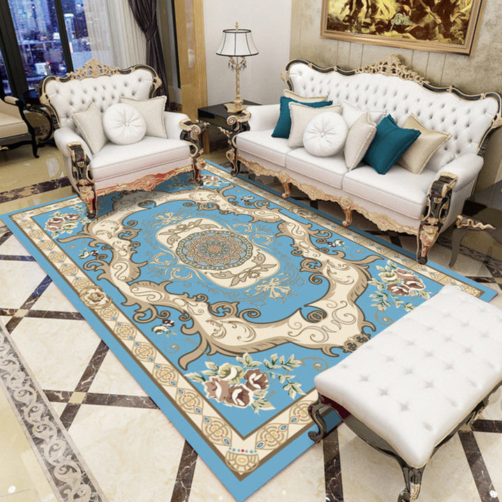 BowLift | Olden Floral Pattern Carpet Multicolored Polyester Indoor Rug Non-Slip Backing Pet Friendly Rug for Living Room