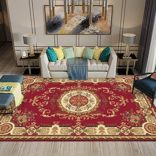 BowLift | Multi-Colored Flower Print Rug Synthetic Antique Indoor Rug Non-Slip Backing Easy Maintenance Area Rug for the Living Room