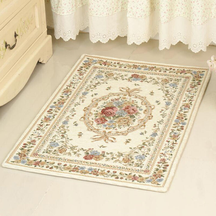 BowLift | Simple Bedroom Carpet Colorful Floral Printed Indoor Rug Acrylic Non-Slip Pet-Friendly Rug