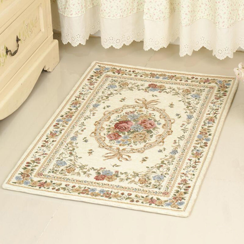 BowLift | Simple Bedroom Carpet Colorful Floral Printed Indoor Rug Acrylic Non-Slip Pet-Friendly Rug