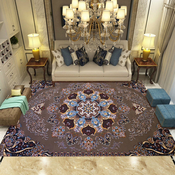 BowLift | Multicolored parlor rug Nostalgia floral pattern area rug non-slip backing washable rug