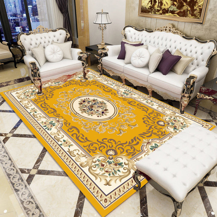 BowLift | Multicolored parlor rug Nostalgia floral pattern area rug non-slip backing washable rug