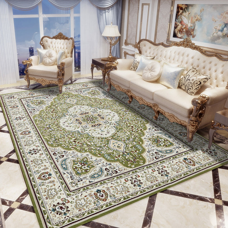 BowLift | Retro Living Room Carpet Multicolored Floral Pattern Indoor Carpet Polypropylene Non-Slip Machine Washable Carpet