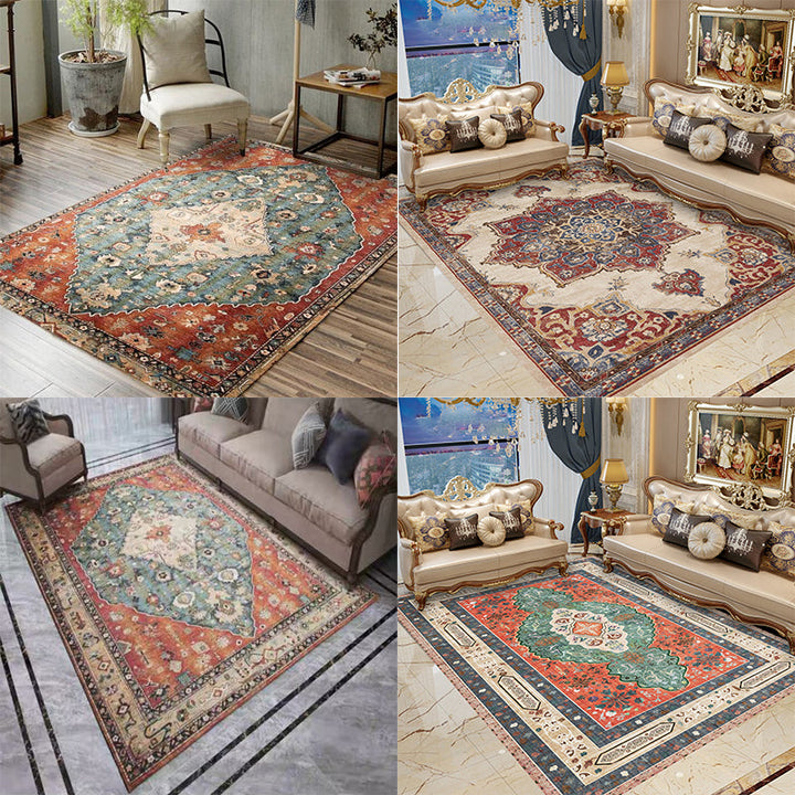 Moroccan Salon Rug Multicolor geometric pattern rug Polypropylene non-slip easy care rug | Bowlift