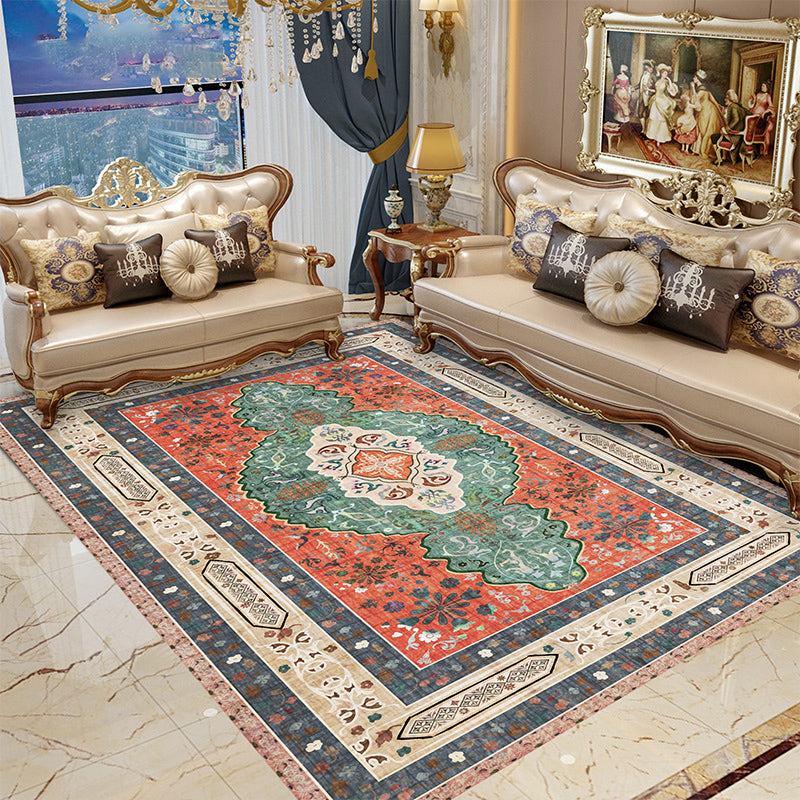 Moroccan Salon Rug Multicolor geometric pattern rug Polypropylene non-slip easy care rug | Bowlift