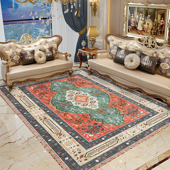 Moroccan Salon Rug Multicolor geometric pattern rug Polypropylene non-slip easy care rug | Bowlift