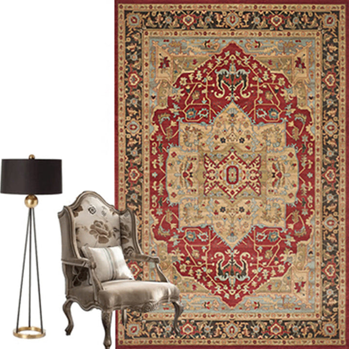 Moroccan Salon Rug Multicolor geometric pattern rug Polypropylene non-slip easy care rug | Bowlift