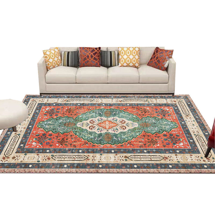 Moroccan Salon Rug Multicolor geometric pattern rug Polypropylene non-slip easy care rug | Bowlift