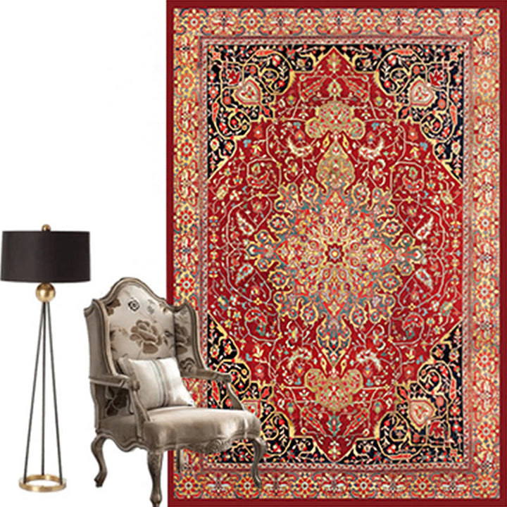 Moroccan Salon Rug Multicolor geometric pattern rug Polypropylene non-slip easy care rug | Bowlift
