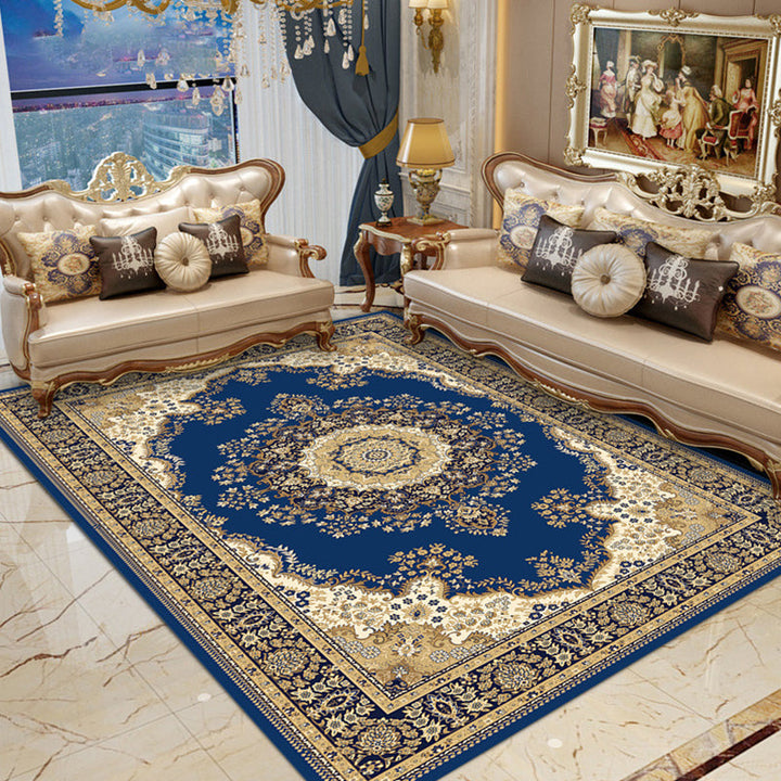 Western Living Room Rug Multi-Color Geo Print Area Rug Synthetic Non-Slip Back Pet-Friendly Rug | Bowlift