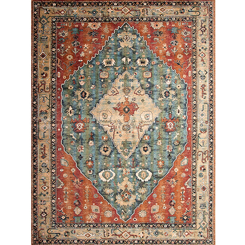 Lässiger Shabby Chic Teppich Bunt Geometrisches Muster Teppich Rutschfeste Rückseite Fleckenresistenter Teppich für den Raum | Bowlift