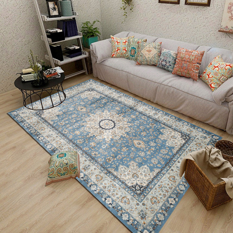 Lässiger Shabby Chic Teppich Bunt Geometrisches Muster Teppich Rutschfeste Rückseite Fleckenresistenter Teppich für den Raum | Bowlift