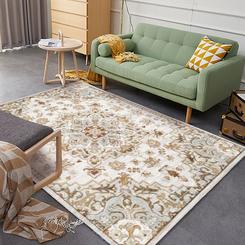 Lässiger Shabby Chic Teppich Bunt Geometrisches Muster Teppich Rutschfeste Rückseite Fleckenresistenter Teppich für den Raum | Bowlift